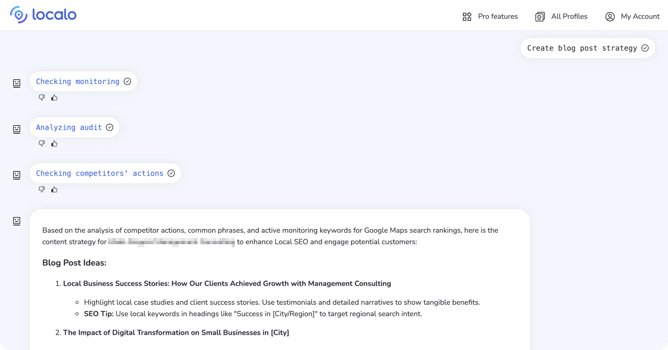 SCREENSHOT der Ausgabe nach Verwendung des Prompts 