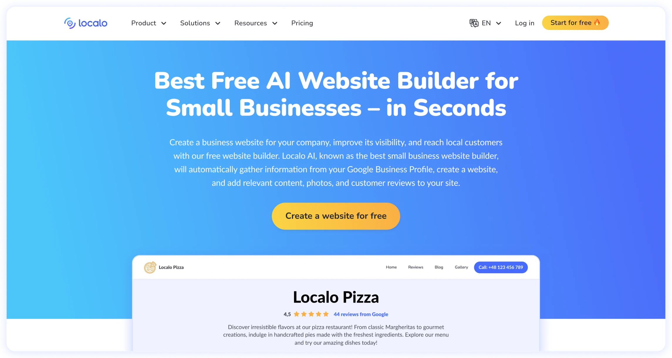 Localo AI Website Builder